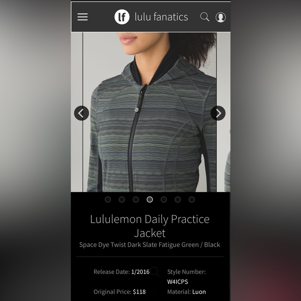 lululemon athletica Dark Slate Green Jacket
